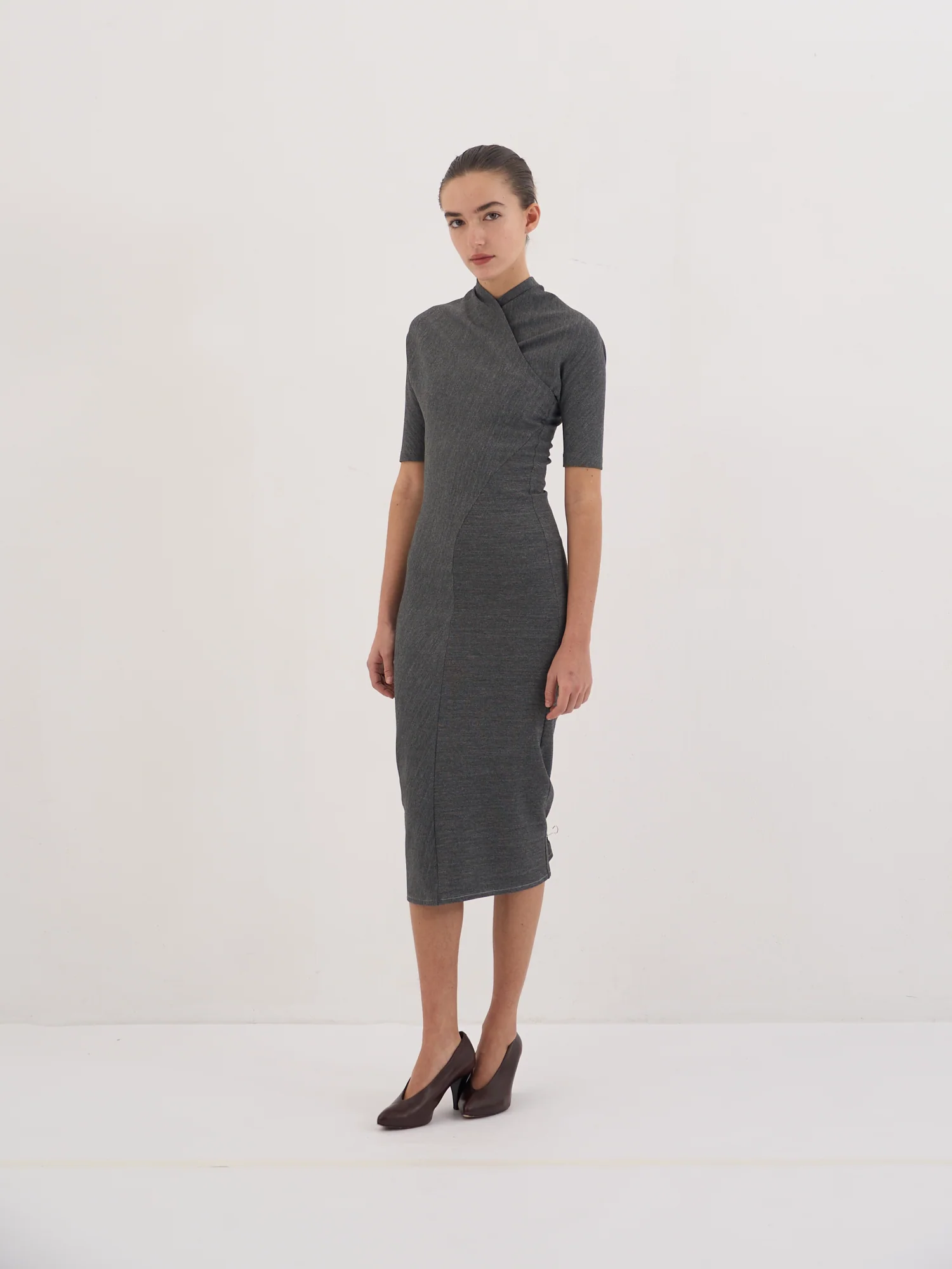 Long Drapée Dress - Image 4